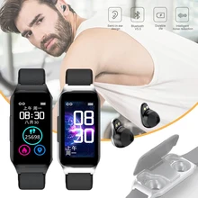 Smart Bracelet Wireless Bluetooth 2-in-1 Bluetooth 5.0 TWS Earbuds Fitness Health Tracker Smart Bracelet for iOS 8.0/Android 4.4