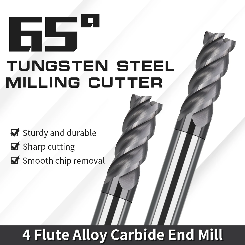 Augusttool HRC65 Carbide End Mill Alloy Milling Cutter Tungsten Steel Router Bits CNC Cutting Tools For Stainless Copper | Инструменты