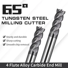 

Augusttool HRC65 Carbide End Mill Alloy Milling Cutter Tungsten Steel Router Bits CNC Cutting Tools For Stainless Steel Copper
