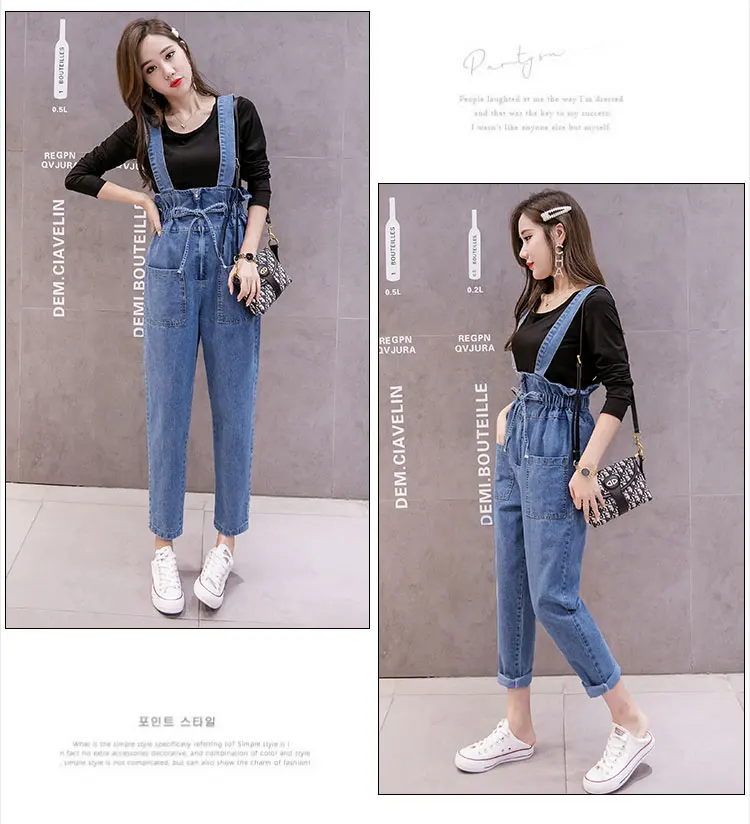 Women Bandage Jumpsuits Casual Cotton Denim Bodycon Jumpsuit Overalls Women Straps Rompers Lace up Streetwear Jumpsuit Rompers
