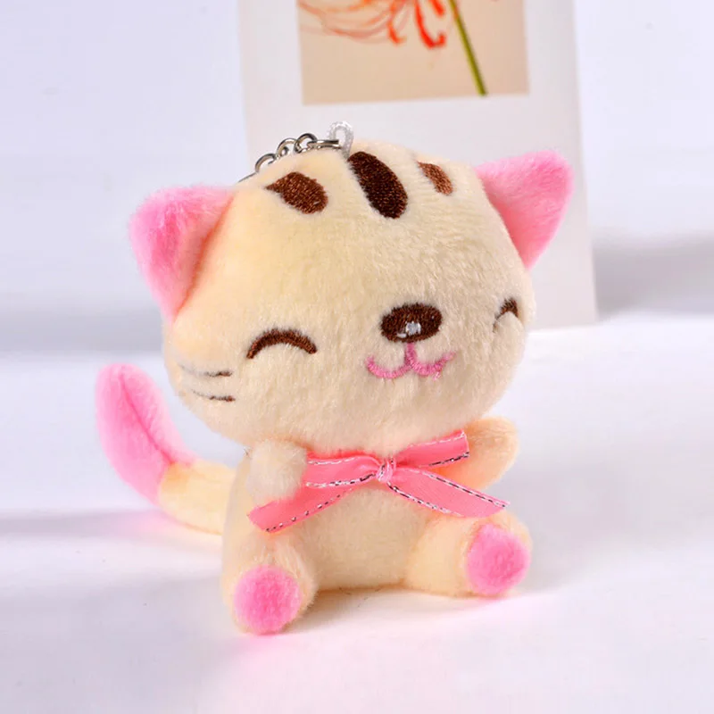 9cm Plush Stuffed Animal Toys Baby Kids Plush Toy Smiling Cat Mobile Phone Pendant Key Chain 1 9cm Plush Stuffed Animal Toys Baby Kids Plush Toy Smiling Cat Mobile Phone Pendant Key Chain 2