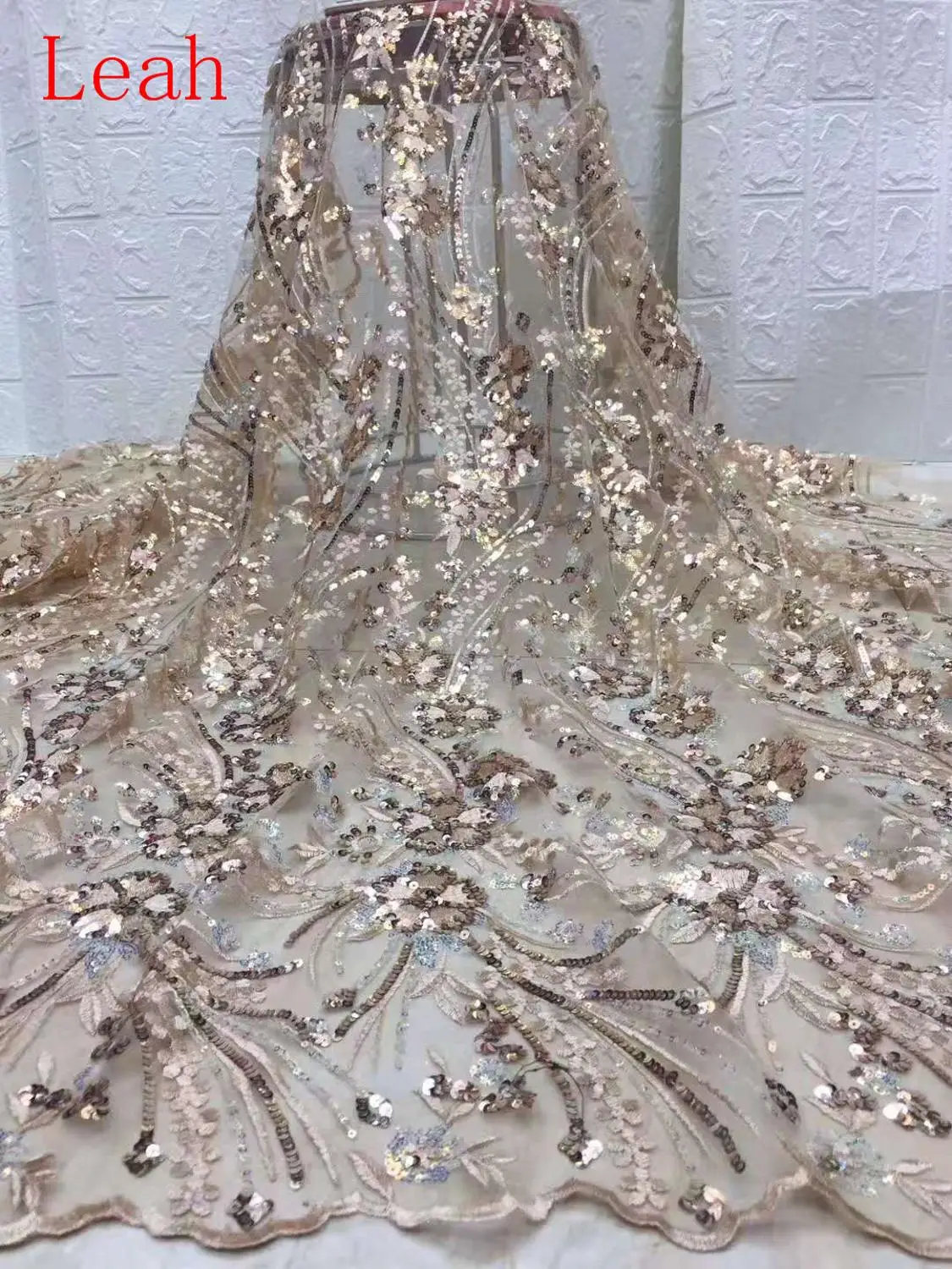 5 ярдов/сумка XC156#8 цветов вышивка блёстки цветочный узор ткань во французском стиле используется в свадебных платьях