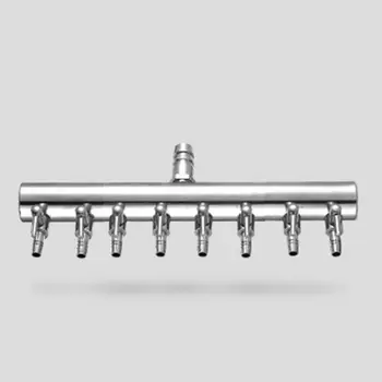

8-Way Aquarium Air Flow Control Lever Valve Stainless Steel Chromium Copper Dist