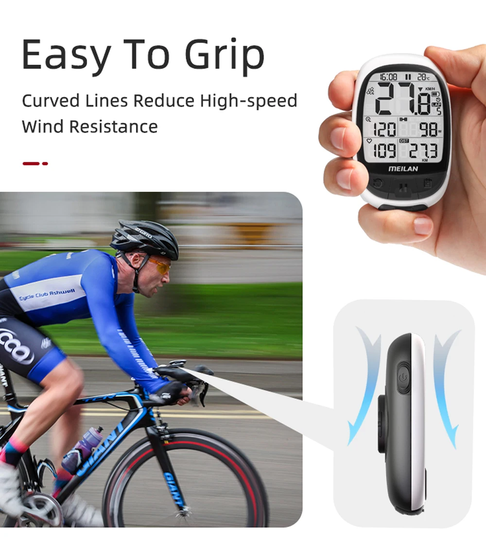Compteur vélo,Compteur GPS sans fil BLE 4.0 - ANT + pour vélo,compteur