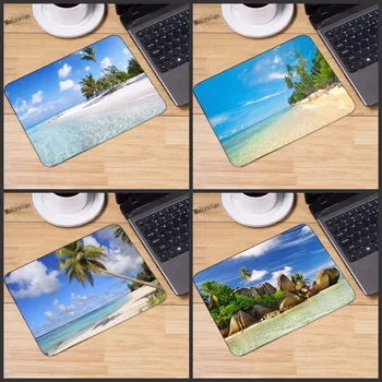 

Mairuige Selling Sunshine Beach Coast Sea Palm Trees Mousepad,Custom Rectangle Size Is 220mm*180mm*2mm Table Mat Mouse Pad