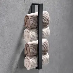 40 Cm Bathroom Stainless Steel Towel Rack Face Towel Rack Free Perforated Towel Rack Household Kitchen Supplies