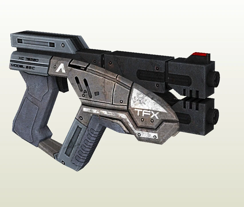 Пистолет хищник Mass Effect 3 M Масштаб 1:1 бумажная модель 3D Ручная работа сделай сам