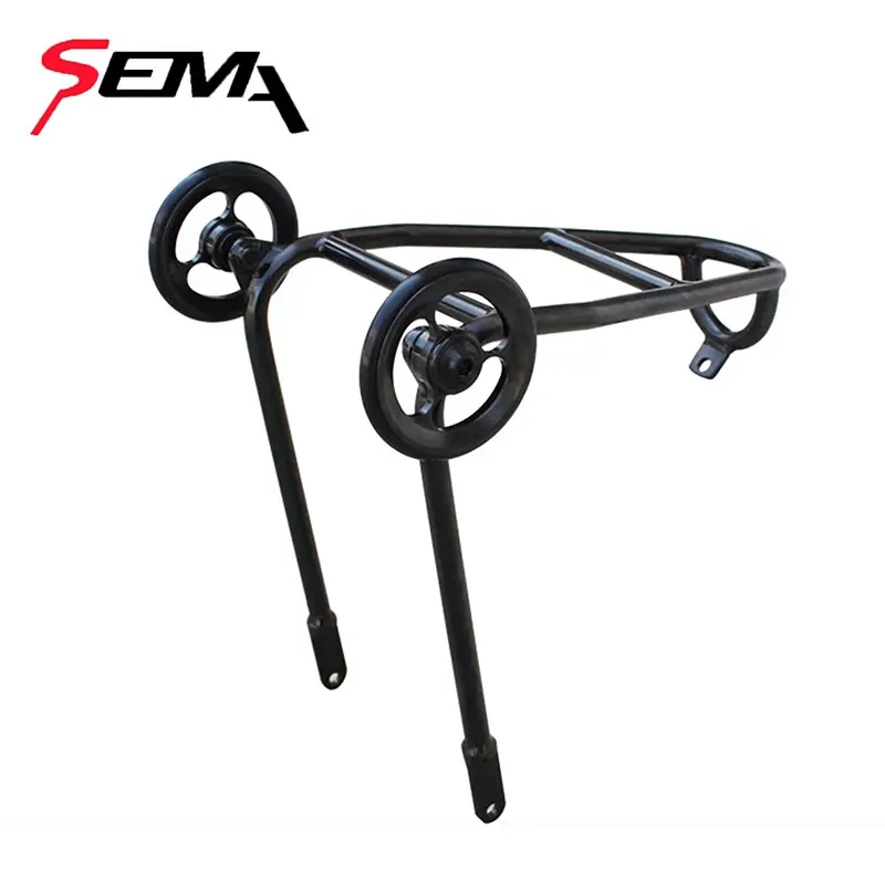 Титановый легкий колесный Бромптон супер светильник SEMA 62 г EasyWheel на заднюю стойку Besr качественный складной велосипед черный/Ti/Rainbow/Cusotm