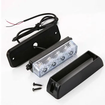 

Amber/White Strobe Lights Car Truck Beacon Flash ABS Housing + PC Lens