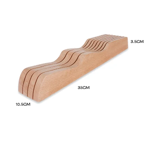 Современный бытовой держатель для ножей Кухня принадлежности из цельного дерева Горизонтальный нож для ящиков сиденье из бука стойка для хранения инструментов - Цвет: B