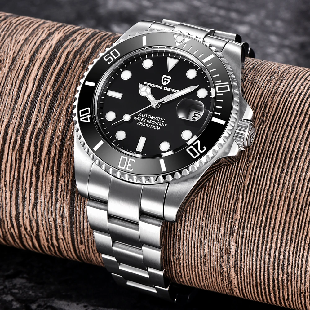 

PAGANI DESIGN Mechanical Watch Men Stainless Steel GMT Automatic Mens Watches Diver Waterproof Sapphire Glass Reloj hombre 2020
