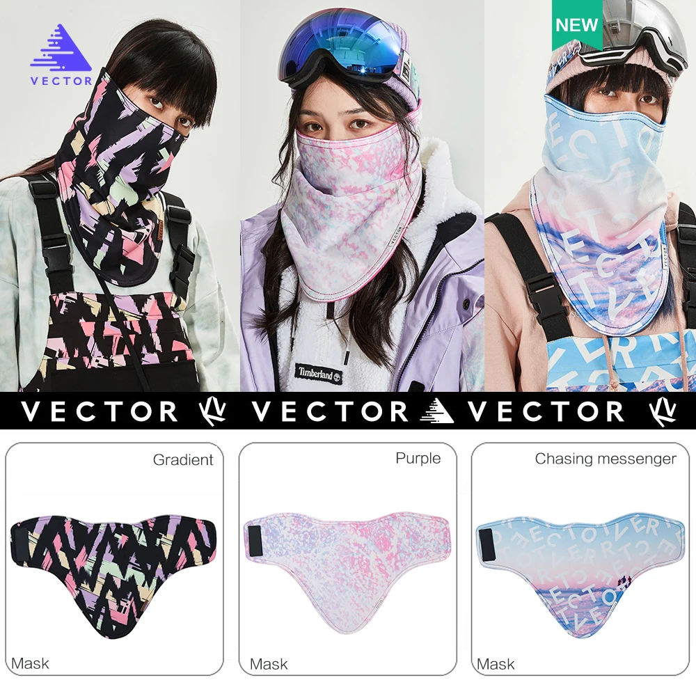 

Unisex VECTOR 2020 Winter Warm Ski Cycling Mask Snowboard Outdoor Sport Full Face Cartoon Triangular Scarf Windproof Skiing Mask