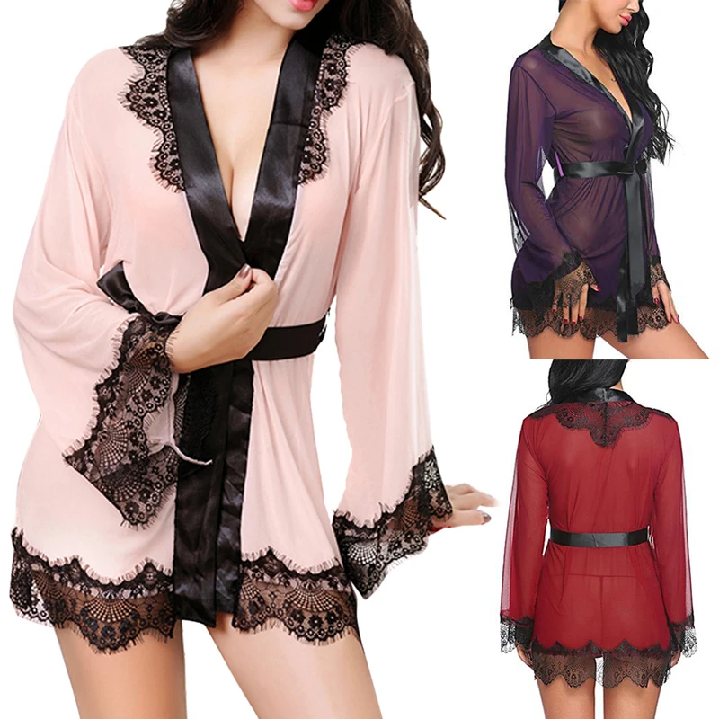 Новинка, горячая S-XL, Дамское Сексуальное белье, одежда для сна, женское нижнее белье, эротический ночной комплект, ночная сорочка, кружевное платье, плюс размер, нижнее белье