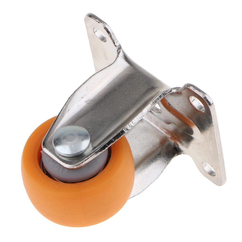 Fixed Caster Wheels, Heavy Duty Nylon Wheel with Top Plate, Replacement Wheel for Carts, Furniture, Dolly, Workbench, Trolley