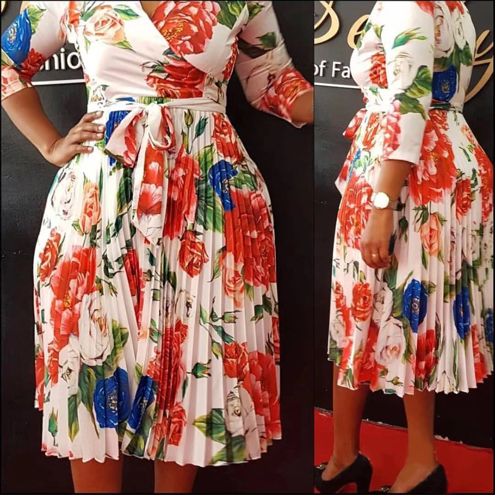 Африканские платья для женщин дизайнерские осенние лето 2019 Новое africaine femme ankara