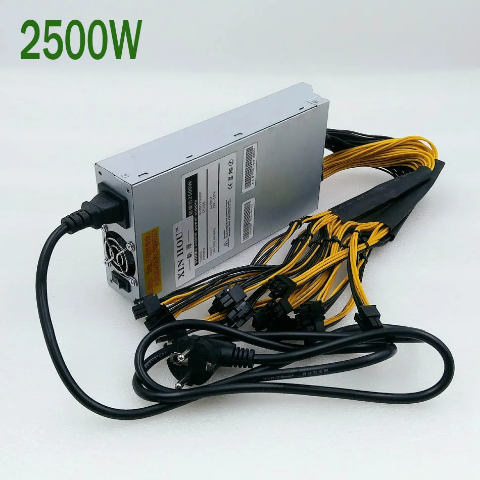 Новый блок питания ZEC для майнинга BTC LTC DASH Miner 2500 Вт Antminer S9 S9j S9k L3 + Z9 Z11 A9 T1 Ebit E9i E9.3