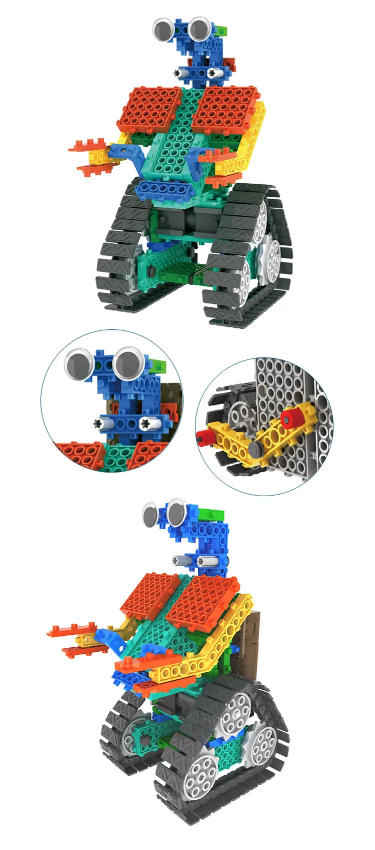 2 in 1 RC plastic blocks kid educational toy robot