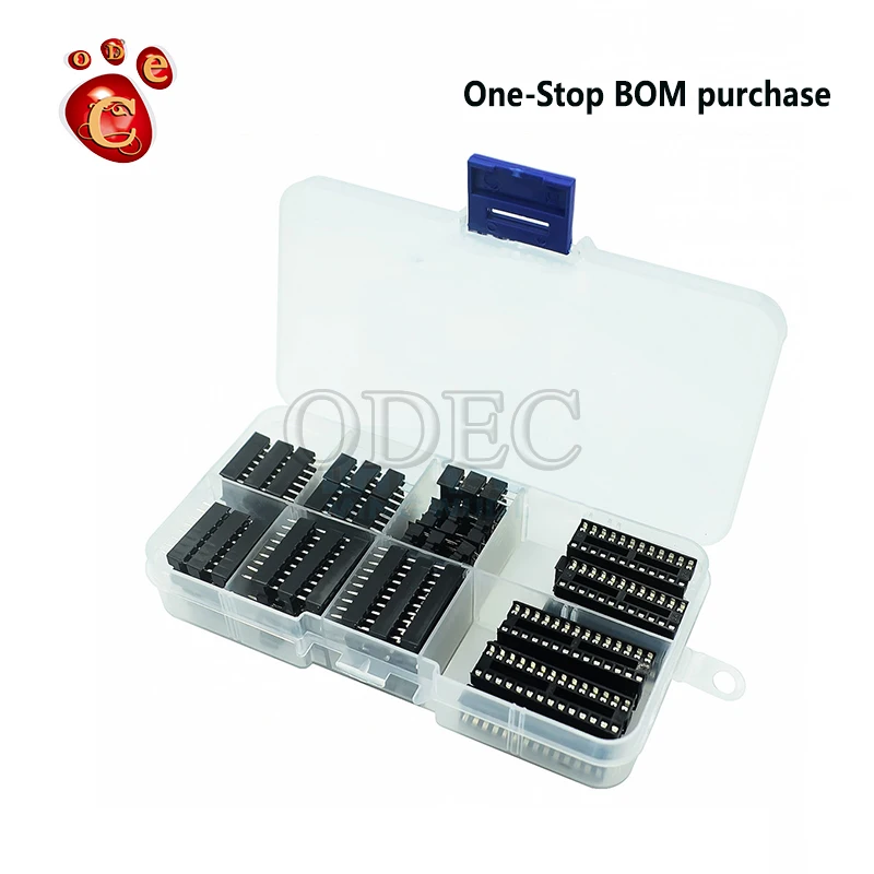 IC socket chip base microcontroller block DIP-6/8/14/16/18/20/24/28 parts box 66Pcs