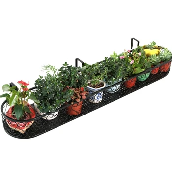 

Art Flower Rack Balcony Pylons Railing Suspension Hanging Iron Guardrail Flower Rack Room Built-in Flesh