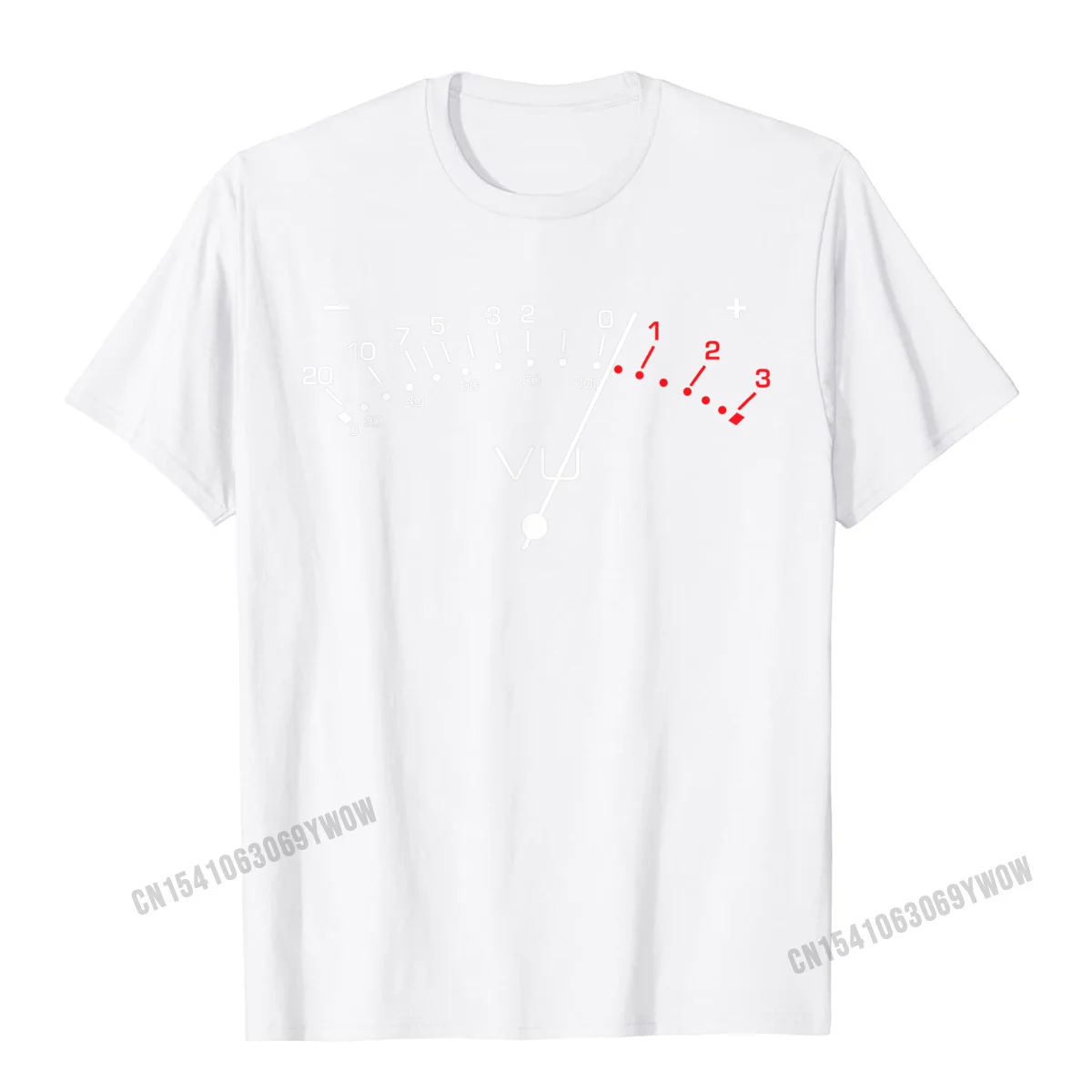 cosieClassic Short Sleeve Tops T Shirt Autumn Coupons O Neck 100% Cotton Fabric T Shirts Student T Shirt Casual VU Meter Sound Engineer DJ Hi Fi Analog Audio Lover Design T-Shirt__1080 white