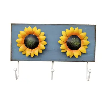 

Rural Style Sun Flower Hook Beautiful Wall Decoration Creative Wooden Board Hook for Home