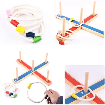 

Gadgets GARDEN/OUTDOOR ROPE WOODEN PEGS THROWING GAME Family Pegs And Rope Game