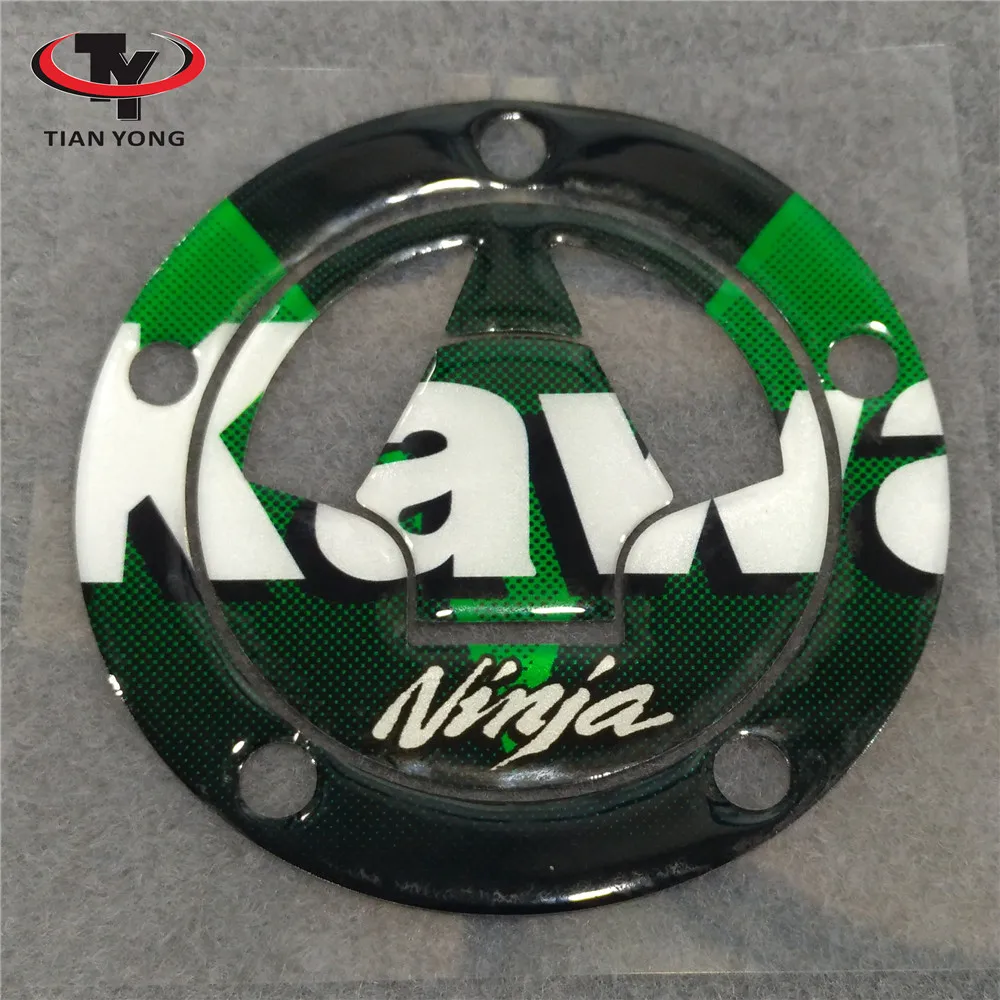 Motorcycle 3D Carbon Fiber Tank Gas Cap Pad Protective Decal Sticker For Kawasaki Ninja ZX6R ZX10R Z800 Ninja 1000 Z1000SX