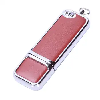 

Pen Drive Capacity Keychain Leather USB 2.0 Flash Drive Pendrive Memory Stick U Disk Thumb Gift