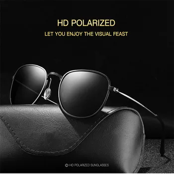 

Designer Steampunk Sun glasses Female Retro Aluminum magnesium Sunglasses Men Round Sunglasses Polarizes oculos de sol M211