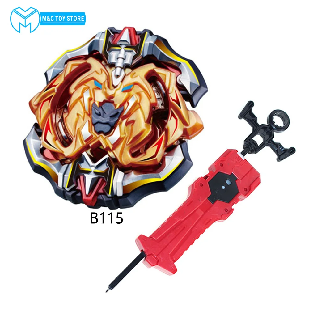 Спиннинговые топы с пусковыми установками игрушки GT B-145 Burst bables Toupie metal fusion God Spinning Tops Bey Toy - Цвет: B115 and launcher