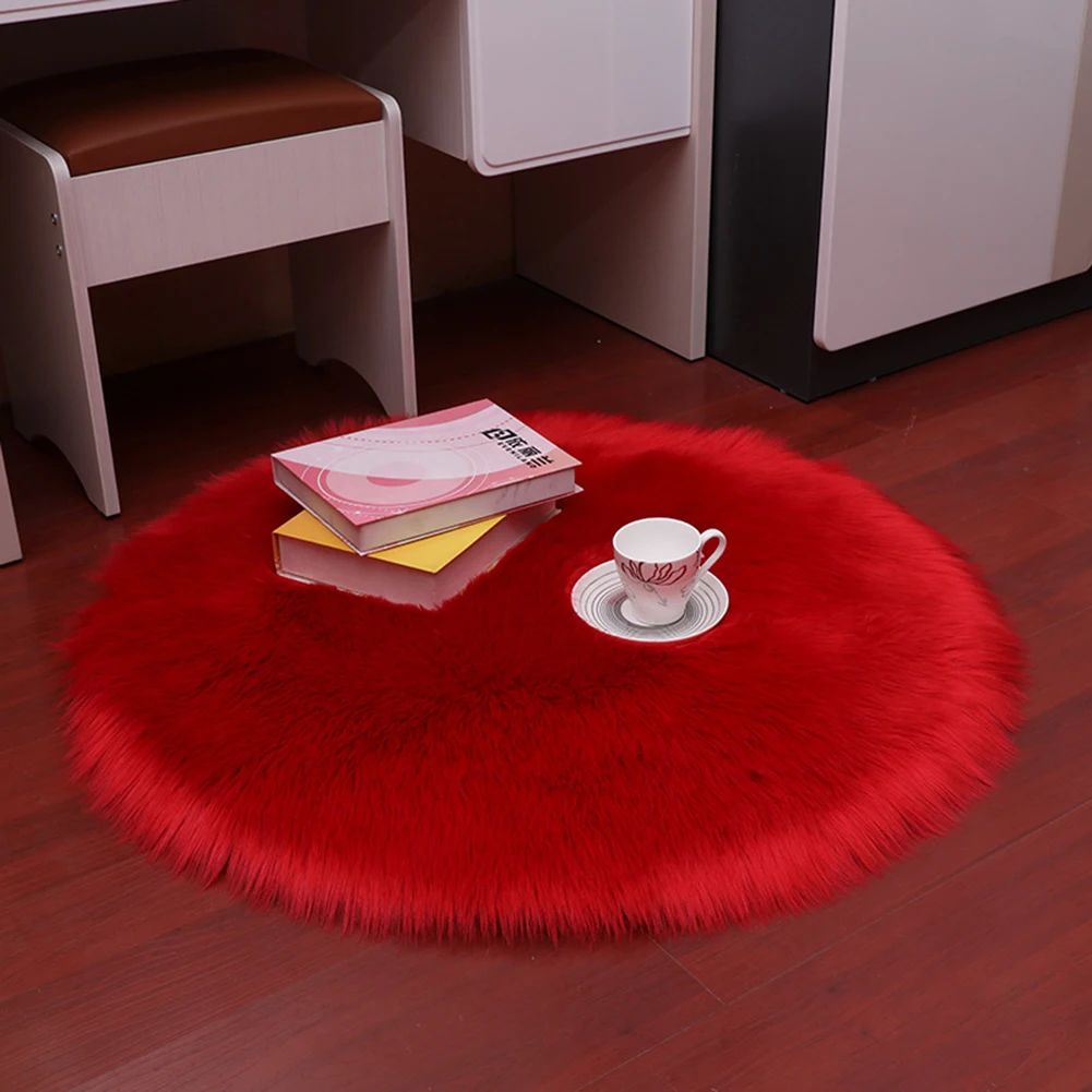 30/35/40/45 см круглый плотная Пушистый Ковер мягкий коврик орлон плюшевые Гостиная диван ковер Спальня коврик крышка Xmas двери домашний декор