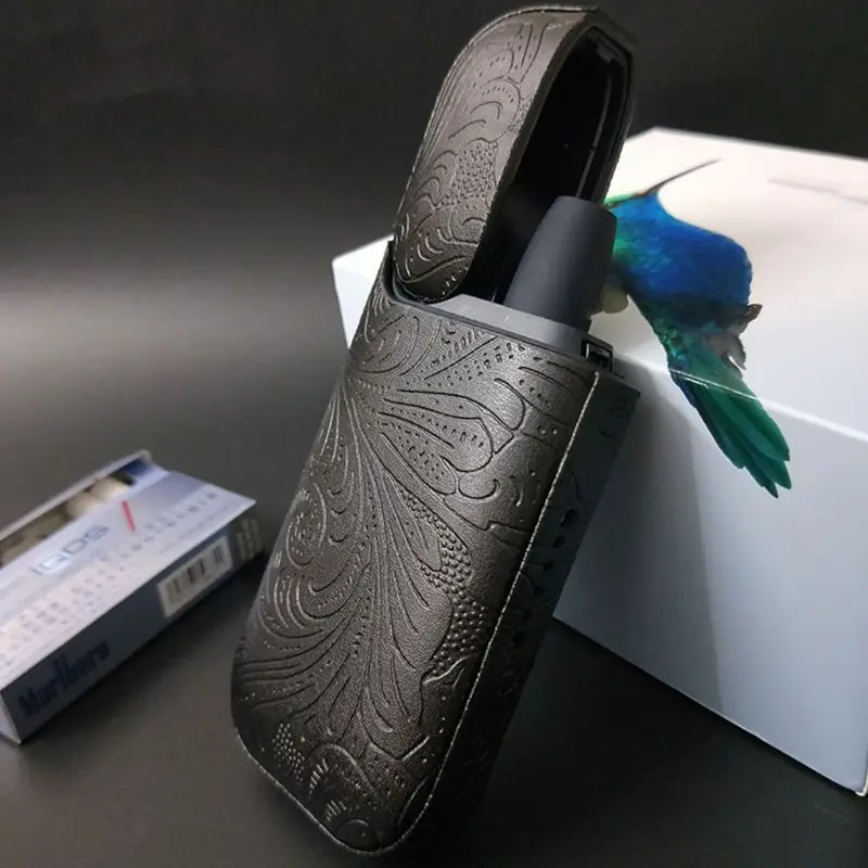

Floral Printed PU Leather Protective Case Electronic Cigarette Cover Protector for IQOS 2.4 Plus