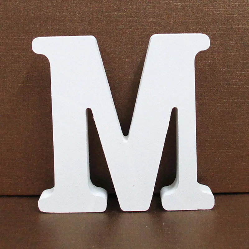 Wooden Letter Decor DIY 10CM White English Alphabet Personalised Name Design Wedding Party Home