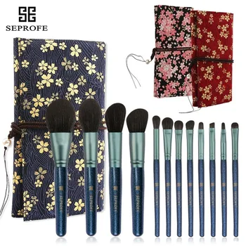 

seprofe New 12-Piece Make-up Brush Printed Bag Beginners Makeup Brush Set Eyeshadow Brush Beauty Tools