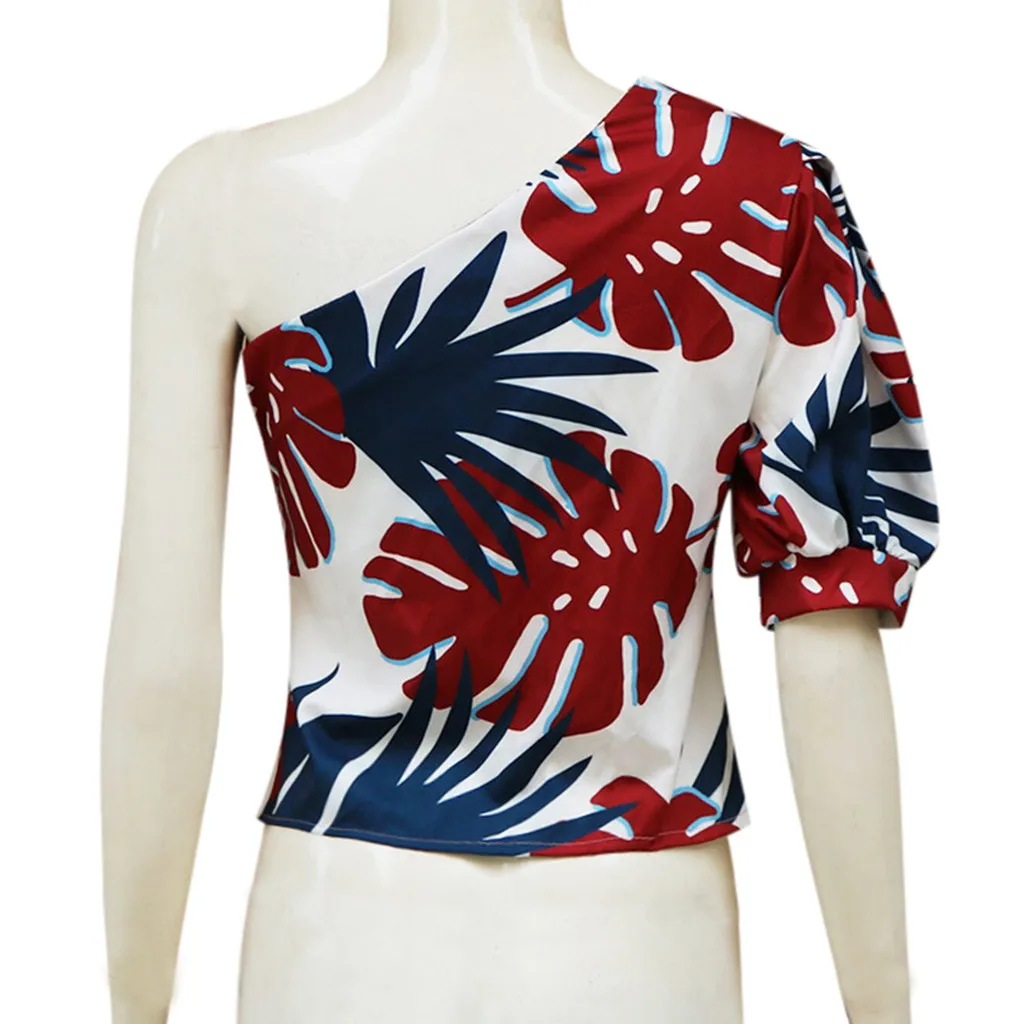 Women Blouses Off Shoulder Tops Striped Print