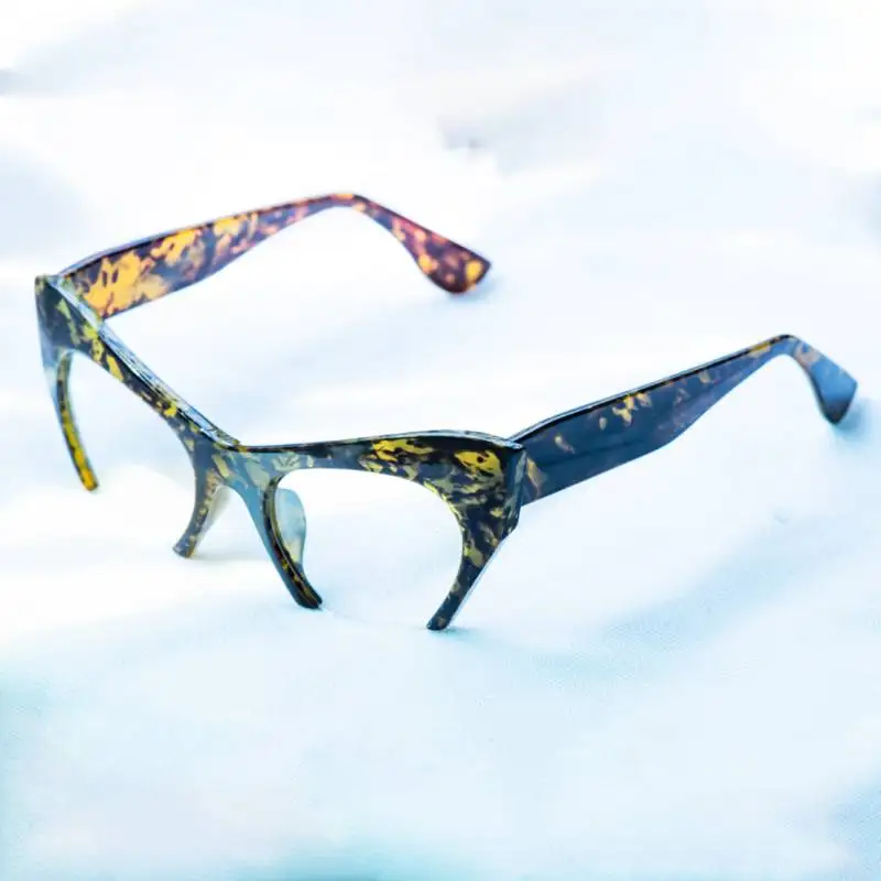 Ретро половинки кошачий глаз очки оправа для женщин 45292 CCSPACE брендовые дизайнерские оптические модные очки компьютерные очки - Цвет оправы: C5 leopard
