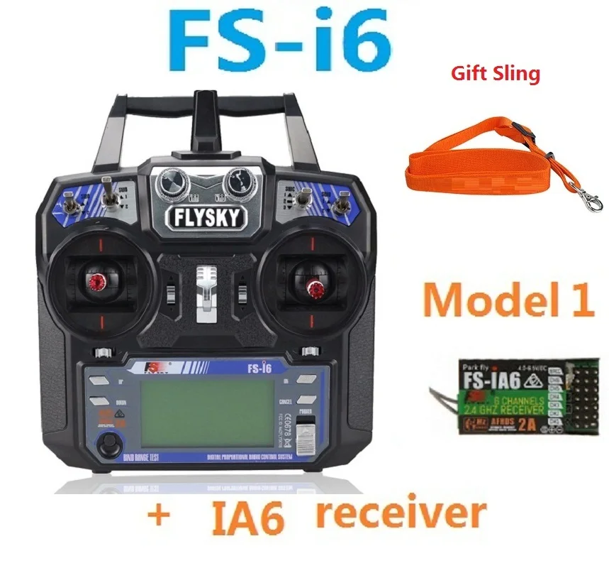 FS Flysky I6 FS-i6 2,4G 6ch передатчик RC контроллер с iA6B X6B A8S IA6 iA10B приемник для самолета Heli UAV лодка - Цвет: FS-I6 ia6 model1