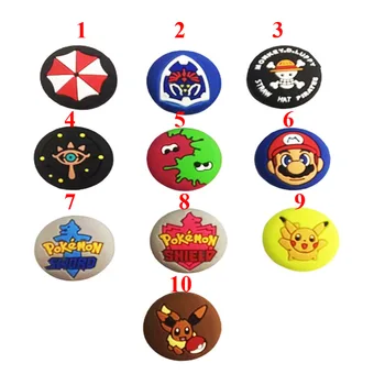 

2pcs Mario-Pikachu Switch new thumb grips anti-slip protective controller cap cover 3D joystick caps for Nintendo switch Joy-con