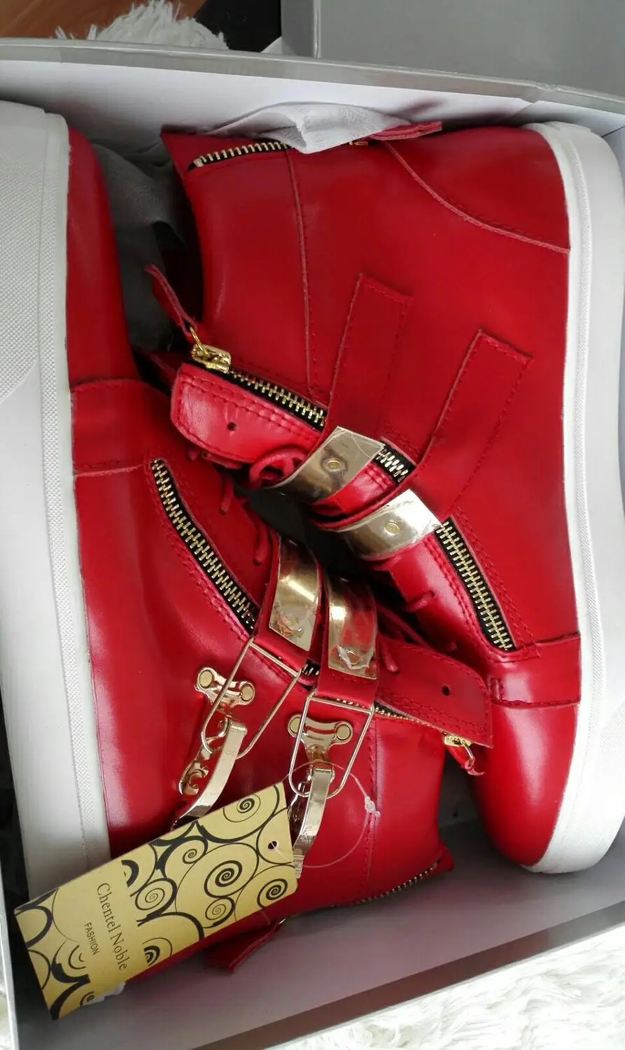 Бренд Chentel Noble, мужские лоферы красного цвета с металлической лентой, мужская повседневная обувь, модельные туфли для вечеринки, мужские кроссовки на плоской подошве со шнуровкой