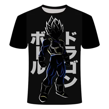 

2020 Men's 3D Anime T-shirt Anime Harajuku Top Summer Fashion Round Neck Dragon Ball Series Clothing Large Size Street Clothing