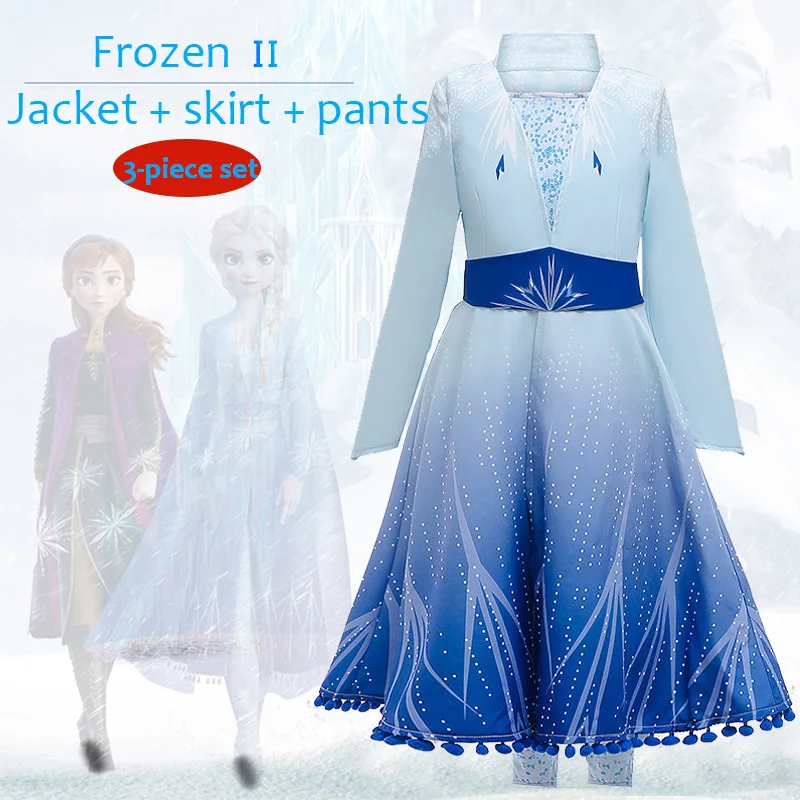Latest Disfraz Princess Elsa Anna Dress Girls Cosplay Costume Party Elegant Vestidos Ropa De Baby Girl Clothes Mesh | Детская одежда и