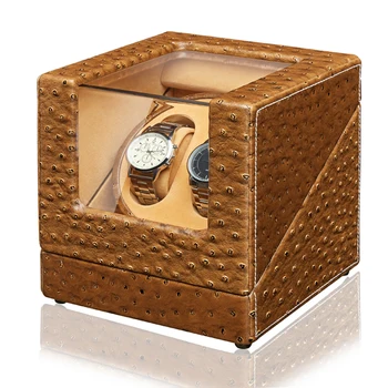 

JQUEEN 2+0 Storage Watch Winder 5 Working Modes With Quite Motor Coffee color