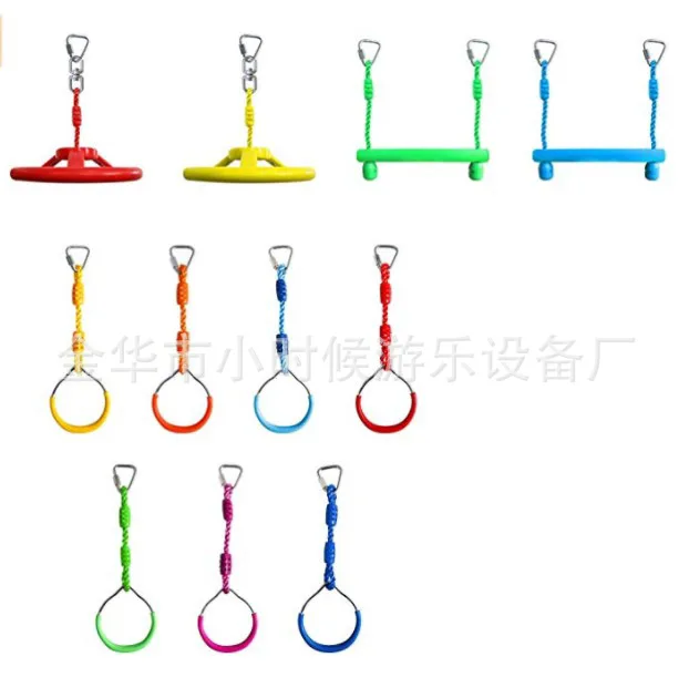 Kids Garden Swing Rings Climbing Toy Outdoor Training Activity Safety Sports Rope Swing Hanging Rings Children Fitness Equipment 5