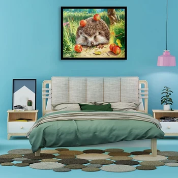 

Hedgehog DIY Painting By Numbers Kit Hand Painted Pictures Digital Oil Painting on Canvas Home Decor for Wall Artwork