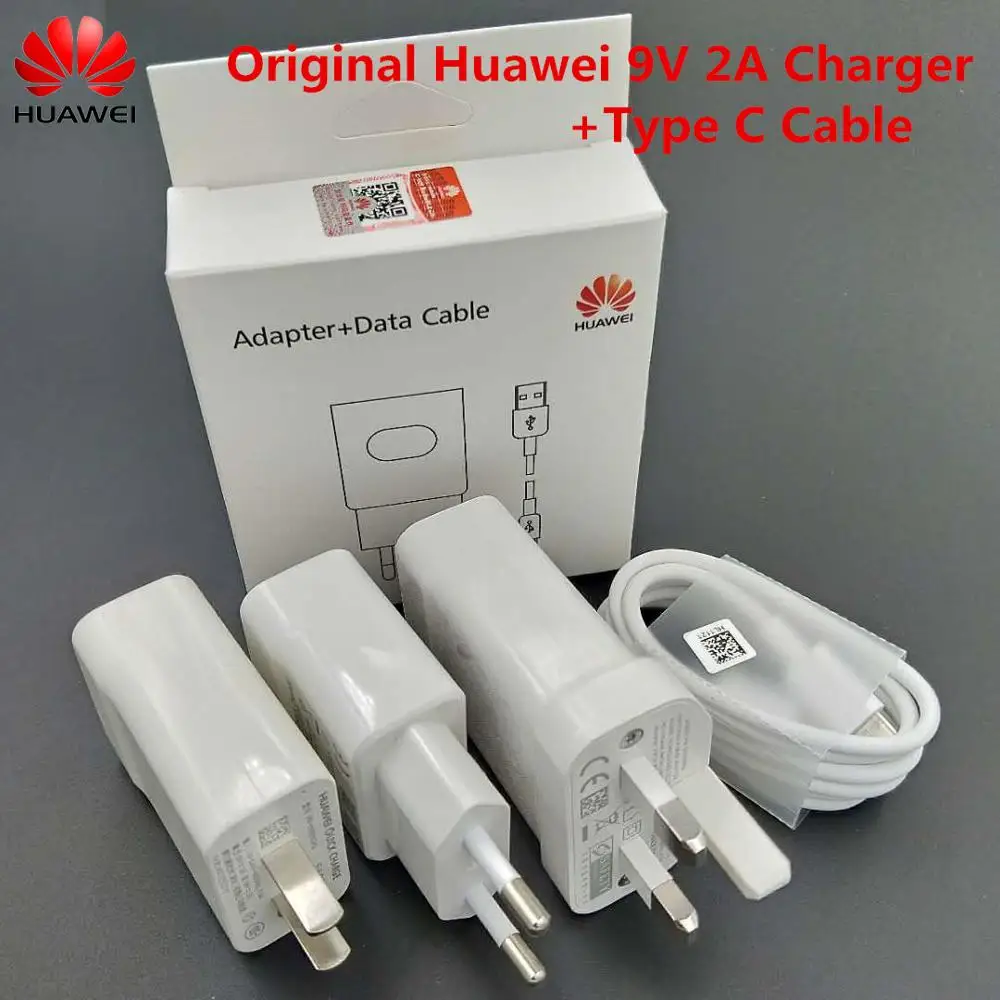 Оригинальный адаптер для быстрой зарядки Huawei 9V 2A EU US UK QC2.0 настенный штекер 100 см USB