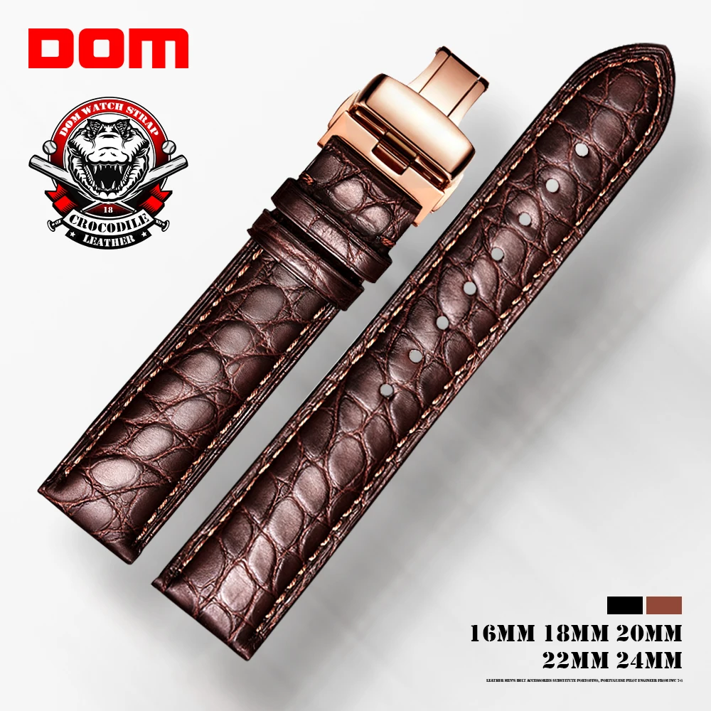 DOM из натуральной крокодиловой кожи сменные ремешки для часов с