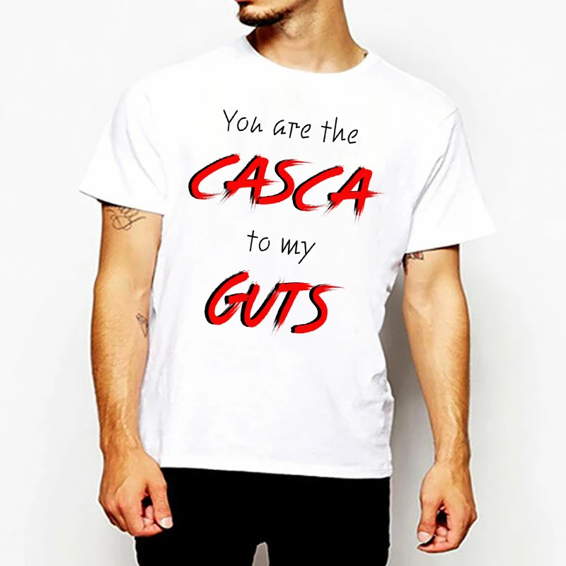 You Are Casca To My Guts летняя футболка в стиле хип хоп Мужская из 100% хлопка с короткими
