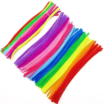 

100pcs Children Materials DIY Handmade Art Mixed Twisted Stick Plush Kids Toy Educational Toys Christmas Intelligence Toys