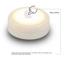 Беспроводной светодиодный светильник шайба под шкаф кухонное освещение с пультом дистанционного управления GQ999