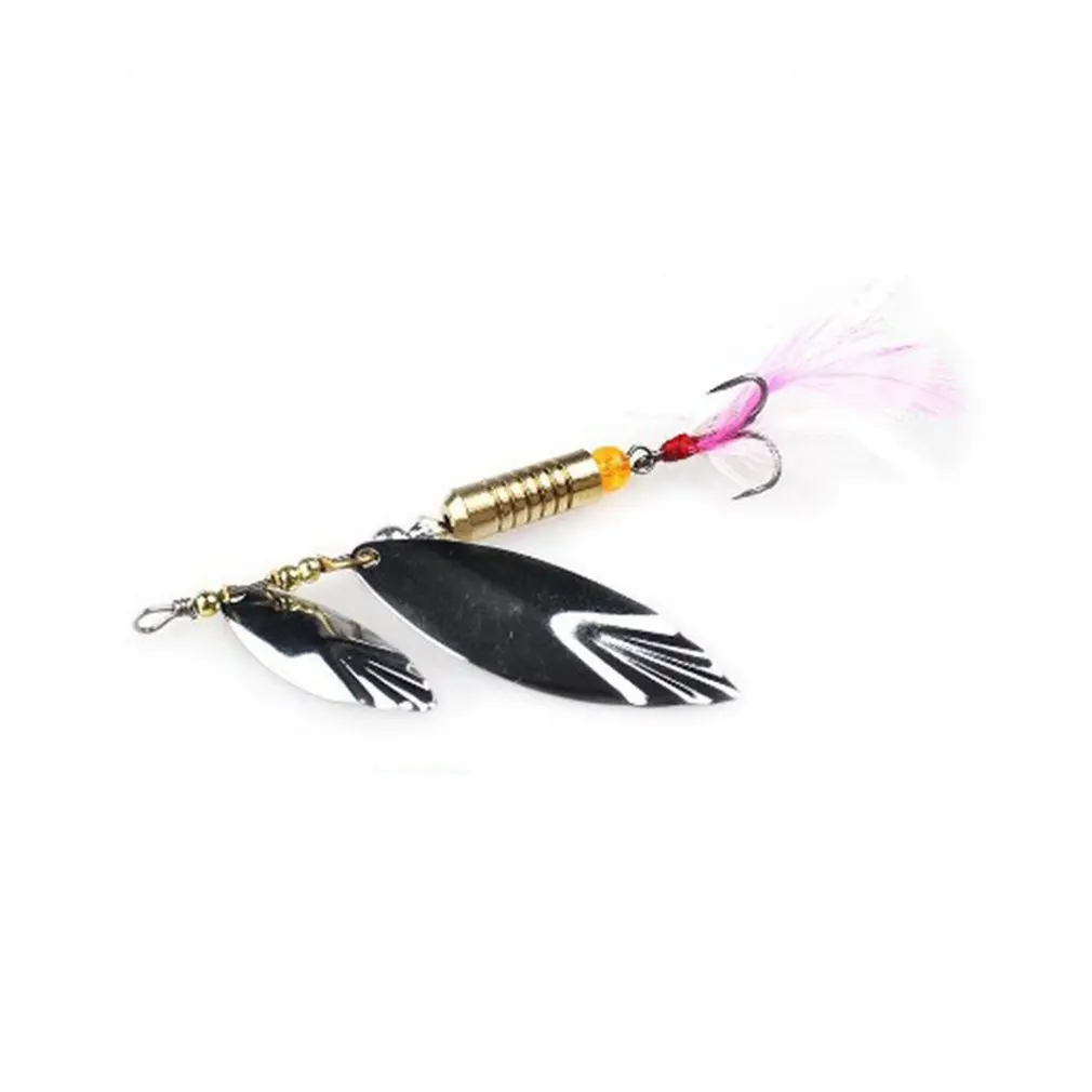 

Double Willow Feather Rotating Shining Sequins Metal Sequins Simulation Fake Bait Lure Bait Sequins Fishing